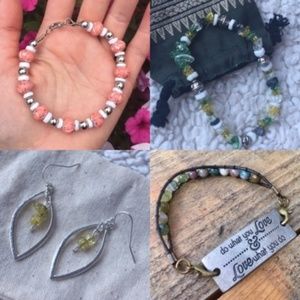 Artisan Jewelry Lot | Handmade in Canada | 1 Pair Earrings, 3 Bracelets